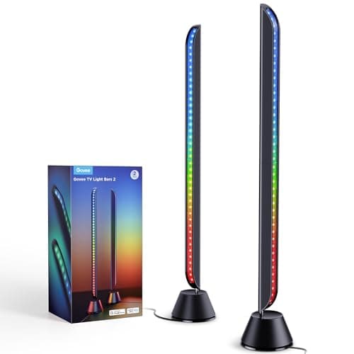 Govee Barra LED per TV, Barra Luminosa RGBIC da 31 Pollici, Più Opzioni di Posizionamento, Retroilluminazione TV per 70-85 Pollici, Luce LED per Decor, Controllo Vocale e App, 2 Confezione