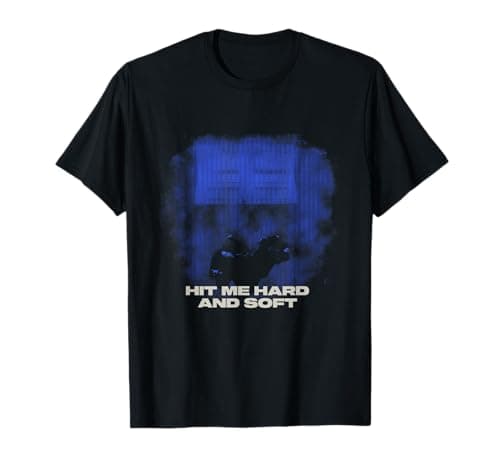 Official Billie Eilish Hit Me Hard and Soft Blue Photo T-Shirt