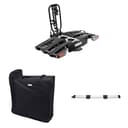 Thule Easyfold XT Piattaforma Gancio Traino Portabici nero 3 bici con borsa da trasporto e rampa di carico - 1