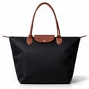 GWAWG Umhängetasche für Damen,Aufbewahrungstasche Mit Großer Kapazität, Faltbare Handtasche, Damenmodetasche,Damen Shopper Tasche (Schwarz, L) - 1
