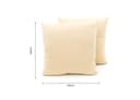 BIANCHERIAWEB Coppia Cuscini Arredo Imbottiti Tessuto Ottoman in Tinta Unita Colore Beige 02 40x40 Beige 02 - 3