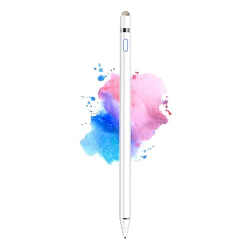 Stylus Pen for iPad, Pencil Compatible for iOS, Android, iPad Air/Pro/Mini 2/3/4 and More, Rechargeable Pen for Tablet（White）