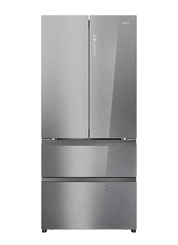 Haier FD 83 Series 7 HFR7819ENGC - Frigorifero porta francese, 504 l, cassetti Direct Access, AirFlow, WIFI, motore inverter, Humidity Zone, Total No Frost, larghezza 83 cm, Daylight, Glass Inox Look