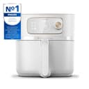 Philips Airfryer Combi 7000 Series XXL - Friggitrice ad Aria 8,3L (2kg), Airfryer 22-in-1, Connessa al WiFi, con il 99% di Grassi in Meno e Rapid CombiAir, App HomeID, Bianco (HD9876/20) - 2