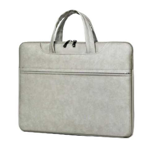 Light Grey Travel Laptop Handbag 15-16 Inch ONLY MacBook Air 15 Pro 16 M2 M3 Acer Nitro 5 HP Spectre Pavilion Lenovo Legion ThinkPad ASUS ZenBook Pro Water-Repellent Handle School Work Commute Slim