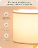 EDISHINE Lámpara de Mesa de Cerámica, Elegante y Moderna, con Pantalla de Tela, Bombilla E14 Incluida, 2700K Luz Cálida, para Dormitorio, Salón y Decoración - 2