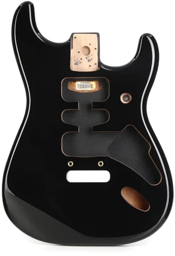 Fender® «DELUXE SERIES STRATOCASTER® ALDER BODY HSH ROUTING» Cuerpo de guitarra Strat® - aliso - Color: negro
