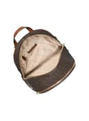 Michael Kors Rhea Medium Signature Logo Backpack Brown - 2