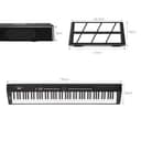 LEADZM Pianoforte Digitale Semi-Pesato a 88 Tasti, Tastiera Full Size, Tastiera Elettronica con Supporto a Forma di X a Doppio Tubo, Bluetooth MIDI, Leggio, Pedale Sustain, Cuffie (Nero, + Supporto) - 2