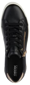 Geox Women's D Blomiee E Sneaker, Black Lt Gold, 6 UK - 8