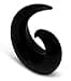 Elegante escultura de cerámica - decoración moderna en negro - espiral decorativa de 20 cm de altura - también adecuada para regalo - 4
