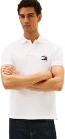 Tommy Hilfiger Men’s Short Sleeve Flag Graphic Pique Regular Fit Polo Shirt, White (Ecru), XXL - 1