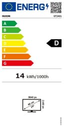 HUION Kamvas Pro 24 Tavoletta Grafica Con Schermo, 4K UHD Full Laminato 23.8 Pollici Disegno Digitale Display 140% sRGB, PW517 Penna, KD100 Wireless Mini Keydial - Compatibilità Windows Android Mac - 10