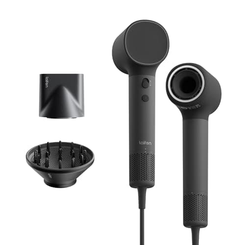 Laifen Neo Haartrockner Mit 110.000 U/Min Bürstenloser Motor, Hochgeschwindigkeits Föhn Mit 200 Mio. Negative Ionen, 2 Magnetische LuftdüSe(Schwarz)