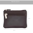 Monedero con 2 Cremalleras para Hombre con Argolla para Llave | Piel Ubrique | Hechas a Mano en Cuero | 10012 Marron - 4