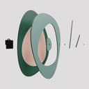 Giallobus - Reloj Premium - Reloj Bokeh - Madera de MDF - Premium 30x30‎‎cm - 08 - Green Elegance - Artesano Made in Italy - Silencioso - Idea de Regalo - Doble Nivel Moderno - 2