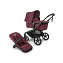 Bugaboo Fox 5 Renew All-Terrain Stroller, 2-in-1 Baby Pushchair, Full Suspension, Easy Fold, Extendable Toddler Seat, One-Handed Manoeuvrability, Black Chassis and Dark Cherry Canopy - 1