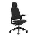 Steelcase Series 1 Upholstered Ergonomic Office Chair With LiveBack Lumbar Support, 4D Armests, Adjustable Headrest Black; Made in Europe - 1