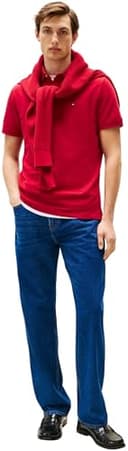 Tommy Hilfiger Uomo Maglietta Polo Maniche Corte 1985 Regular Fit, Multicolore (Medium Red), M - 3