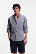 BOSS Mens Rickert M Button-Down Regular-fit Shirt in Oxford Cotton - 4