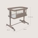 lionelo PARI Culla Co Sleeping Fianco Letto 3 in 1, Regolabile in Altezza 6 Livelli, Materasso T25 2 cm, Ruote con Blocco e Dondolo, Gambe Regolabili per Letto Continentale, Rivestimento Lavabile - 10