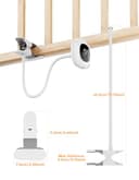 Baby Mount Compatible with Nanit Pro Smart Baby Monitor,Flexible Arm Monitor Mount,Camera Mount without Tool or Wall Damage - 6