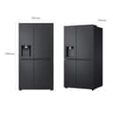 LG GSLE91EVAC Side by Side Kühlschrank, Klasse C, 628 L, Multi-Door Kühlschrank mit Gefrierfach, Eis-, Crushed Ice- Wasserspender mit UVnano, Total NoFrost, Smart Inverter Kompressor, Wi-Fi - 6