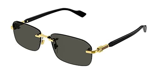 GUCCI SUNGLASSES GG1221S-001 GOLD-BLACK-GREY 56 MENS