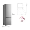 LG GBBSJ20DPY- Frigorífico Combi DoorCooling+, 2,03m, Clasificación D, Serie 200, Capacidad 375L, Inox antihuellas - 2