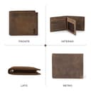 Berliner Bags Portafoglio Uomo in Vera Pelle con Protezione RFID, 4 Carte, 2 Scomparti Banconote, Portamonete, Tasca Documenti, Gettone Carrello, Scatola Regalo – Marrone - 4