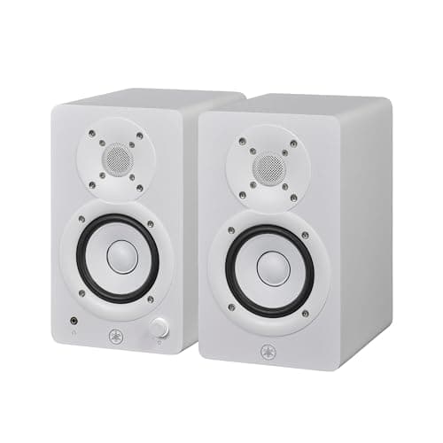 Yamaha HS4 Monitores de Estudio – Par de Altavoces Activos Compactos de 2 Vías Potenciados, Bass-Reflex 4.5" 52W, con Control de Sonido Avanzado, para Producción Musical y Edición de Video - Blanco