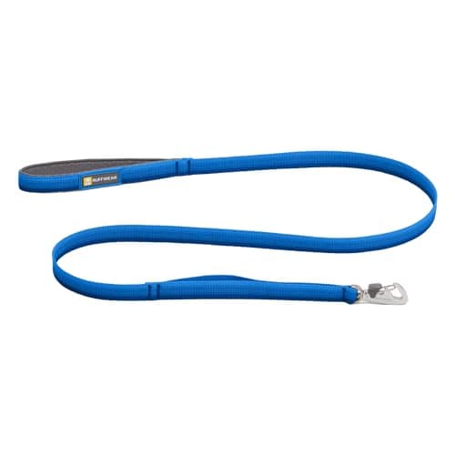 RUFFWEAR Correa de Perro, Front Range Leash, Ligera y Duradera, 1,5 m con manija Acolchada y Clip Crux Giratorio Seguro, Correa Tubelok compacta y aerodinámica, Blue Pool