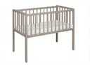 Baby Happy Bliss Lettino co-sleeping 80x40 cm CHARLIE – In legno massello di faggio – Con materasso e cinghia di fissaggio (Tortora) - 4