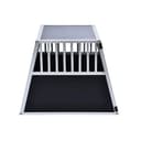 Home Deluxe - Hundetransportbox Alu SKITO - L - 90 x 65 x 69 cm - Farbe: Silber/Schwarz - Material: MDF Platten, Aluminium I Hundetransportbox Transportlösung Alu-MDF-Material Tierfreundlich - 4