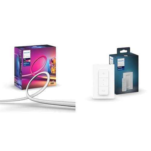 Philips Hue Play Gradient Lightstrip Tira Inteligente LED, 20 W, Luz Blanca y Colores, 55 Pulgadas + Mando Inalámbrico