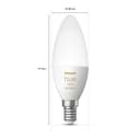 Philips Hue White Ambiance Lampadina Smart LED Smart, Bluetooh, Attacco E14, 5W, Dimmerabile, Luce Bianca da Calda a Fredda, Bianco - 2