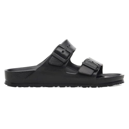 Birkenstock Men's Arizona Eva Essentials Slide Sandal, Black/White, 7.5 UK