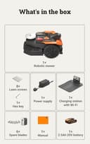 WORX Landroid Vision Cloud WR303E 2WD Robotic Lawnmower without Boundary Cable for 300 m² (AI Obstacle Detection, VSLAM+ RTK Cloud Navigation, Auto Mapping, App Control) - 2