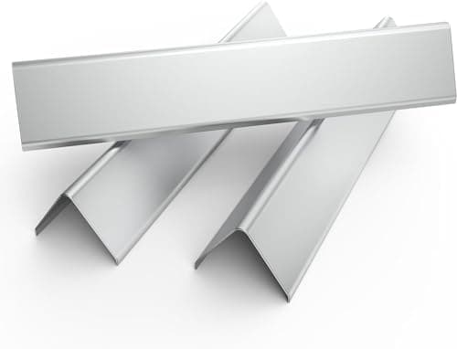 GFTIME 38.9CM 7635 Placa de Calor Piezas de Repuesto para Weber Spirit 200 II, Spirit 200, Spirit 200 E210 S210 E220 S220 (con pomo Delantero) Acero Inoxidable Difusor para Parrilla Barbacoa