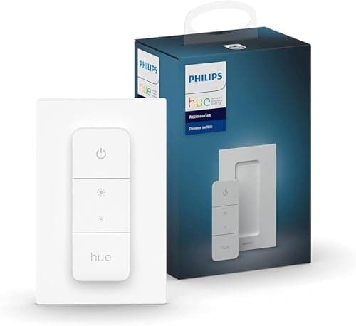 Philips Hue Dimmer Switch Interruptor inalambrico Inteligente V2 (sin instalación, exclusivo para luces Philips Hue) para iluminación interior, salón, dormitorio