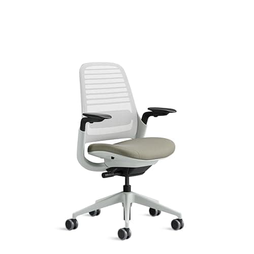 Sedia da ufficio ergonomica Steelcase Series 1 con supporto lombare LiveBack e braccioli 4D Truffle; Prodotto in Europa