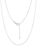 Silvora 1.1mm Cadena Delgada Minimalista Apilable con Colgante Mujer Plata de Primera Ley 925 Collar Delicado Ajustable 61cm Regalo Madre - 1
