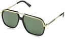 Gucci Unisex - Adulto GG0200S 001 Occhiali da sole, Nero (1/Green), 57 - 1