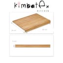 Kimbatex Kitchen Tabla de Cortar de Bambú, 45x34x5 cm, Tabla Grande con Soporte para Cocina - 3