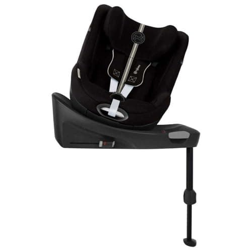 CYBEX Gold Kinder-Autositz Sirona Gi i-Size Plus inkl. Neugeboreneneinlage und Base, Ab ca. 0 bis 4 Jahre, Max. 20 kg, 40 - 105 cm, Moon Black