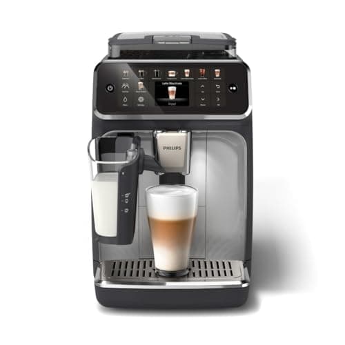 Philips Serie 5500 Macchina per Espresso Completamente Automatica-20 Caffè Caldi & Ghiaccio, Sistema LatteGo Veloce da Pulire, 40% Più Silenziosa con SilentBrew, QuickStart, Nero e Argento (EP5546/70)