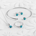 HENRYKA 925 Sterling Silver & Turquoise Round Charm Necklace | Minimal Pendant | Bridesmaid Jewellery | Hypoallergenic Women's Jewellery with Gift Box - 5