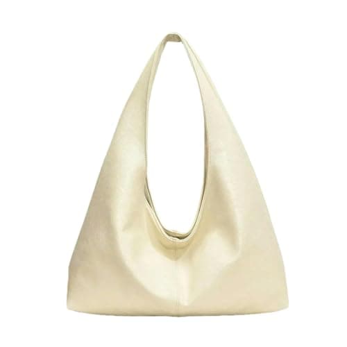 Fryloo Borse Borsa da Donna Hobo in Pelle Pu Y2k, A Tracolla Grande Donna, Casual per Tutti I Giorni alla Moda Autunno Inverno-Beige