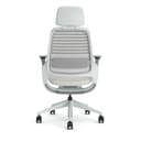 Steelcase Silla de Oficina ergonómica Serie 1 con Soporte Lumbar LiveBack, reposabrazos 4D, reposacabezas Ajustable, Gaviota 66 x 64 x 114 Pulgadas - 5