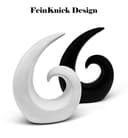 FeinKnick Elegante Escultura de cerámica - decoración Moderna en Blanco - Espiral Decorativa de 20 cm de Altura - también Adecuada para Regalo - 7